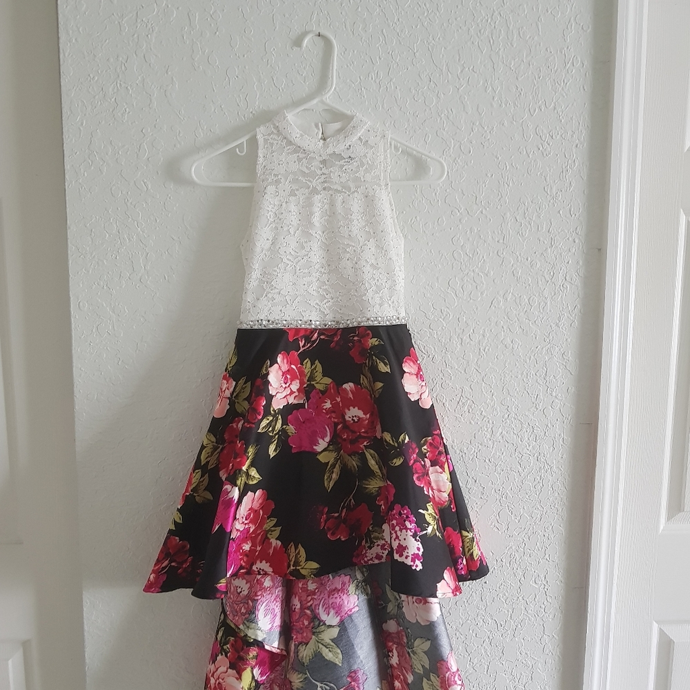 Speechless Big girls High Low Sleeveless Fit + Flare Dress , Size 10